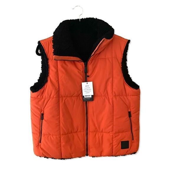 Alp N Rock Sonja Reversible Vest Tangerine black nylon fleece jacket Revolve NWT - Picture 3 of 11